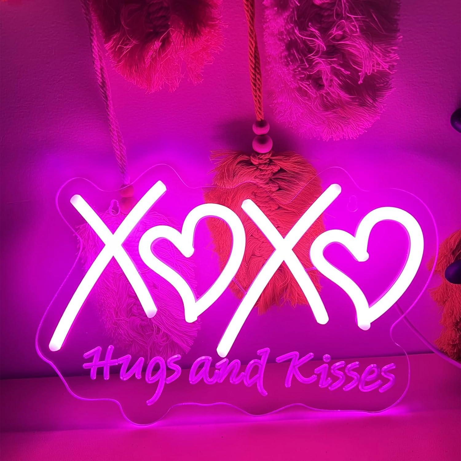 Neon Sign Party - Insegna al neon XOXO, abbracci e