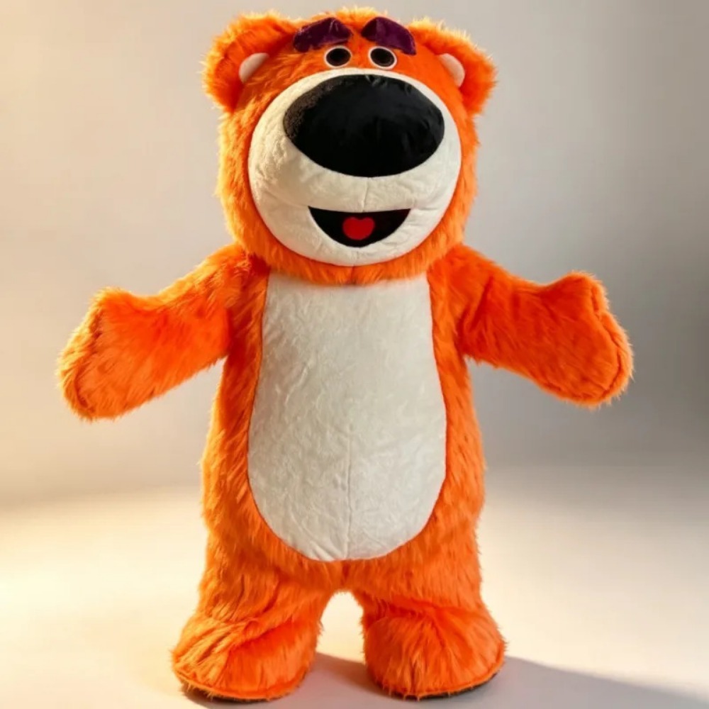 Event Party - Costume da Mascotte Orso Arancione Gonfiabile,