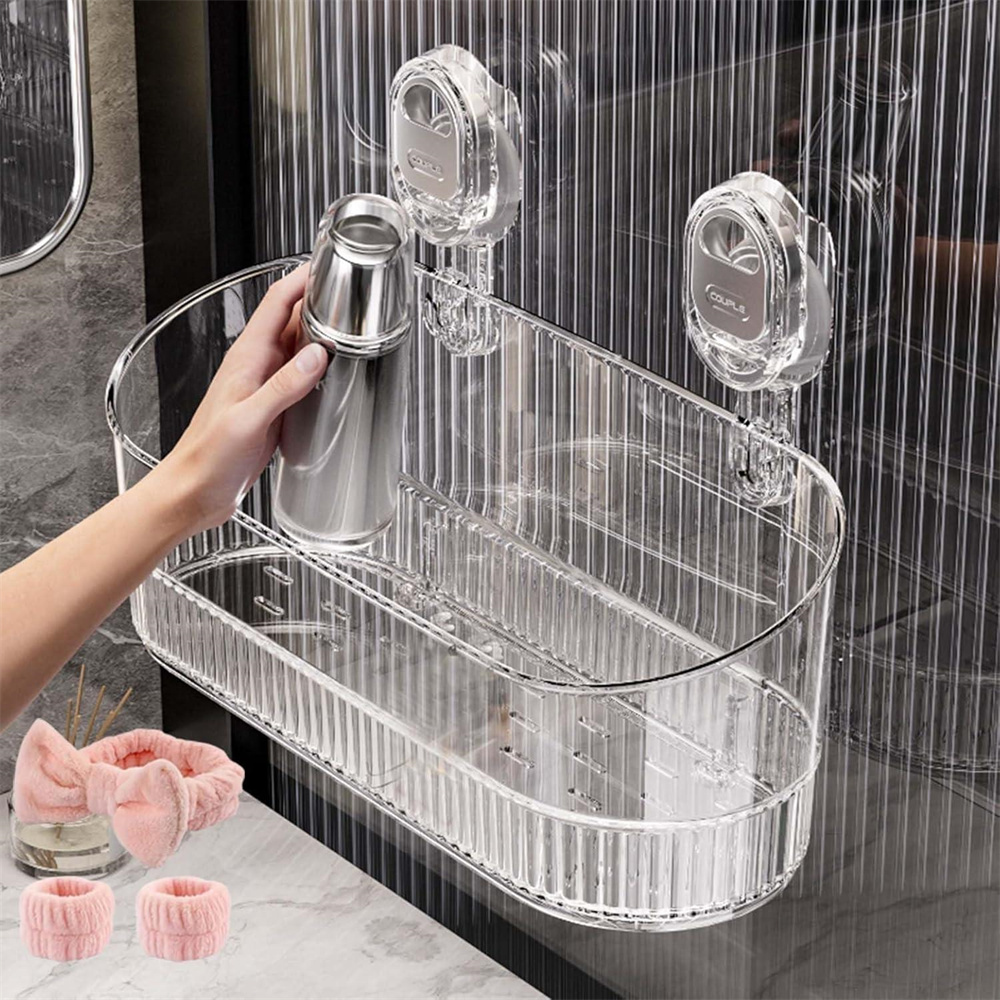 Flower Wall Panel - Mensola Multifunzionale per Bagno con Ventosa,