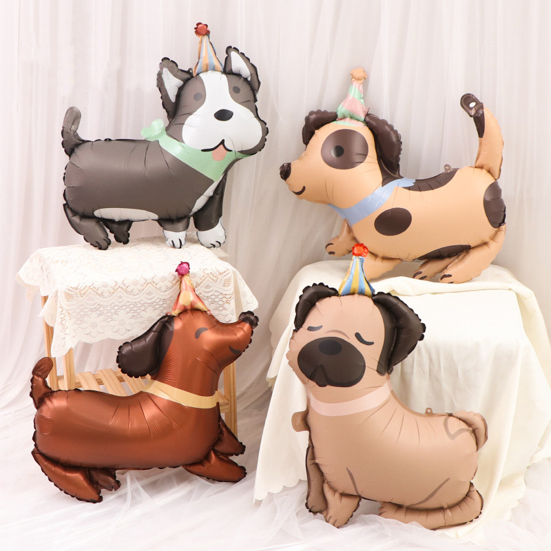 Balloon Pump Hand - 2 pezzi opachi cartoni animati cani